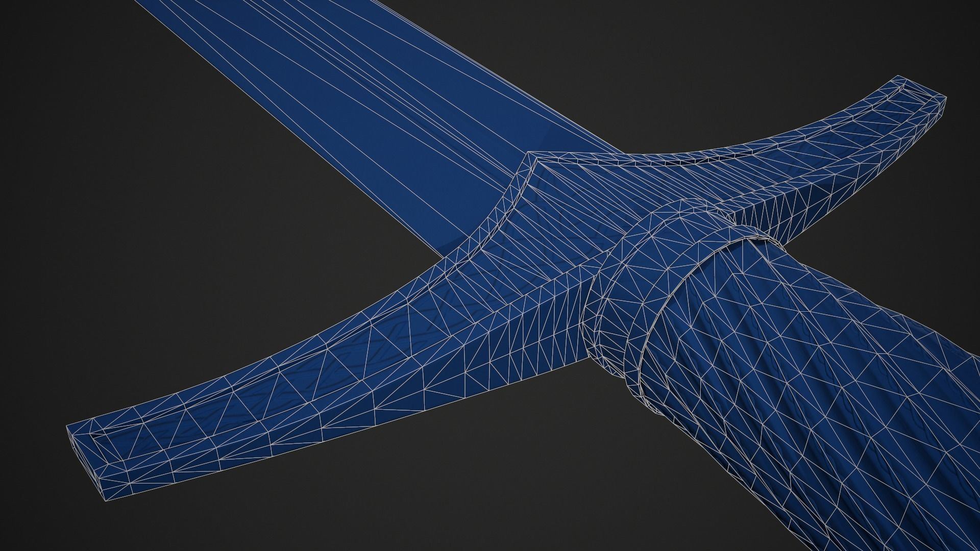 Dagger sword Low-poly 3D model_17