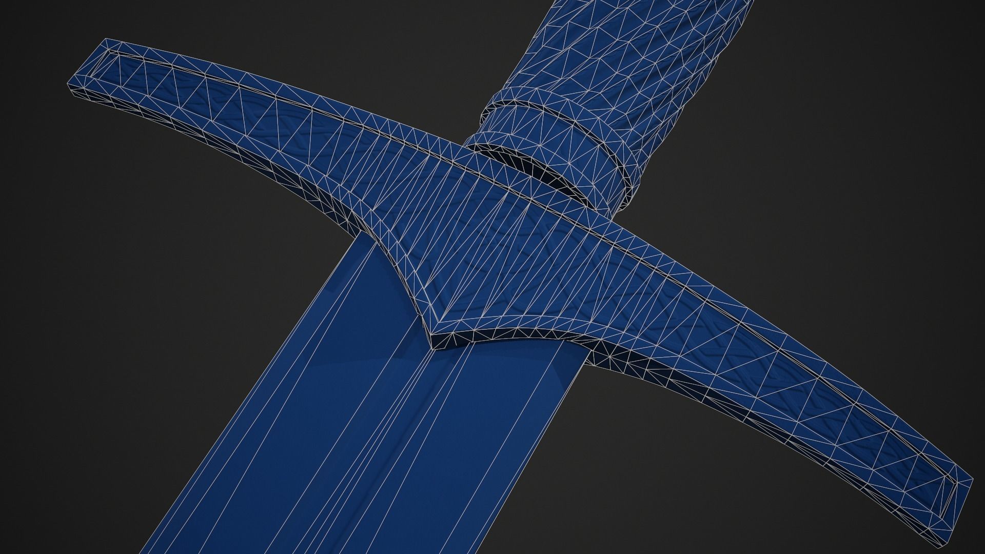 Dagger sword Low-poly 3D model_14