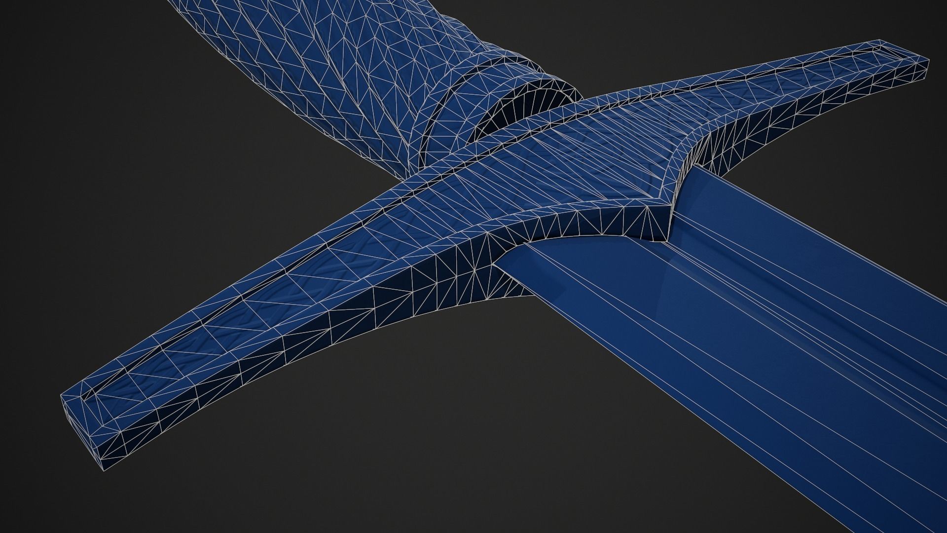 Dagger sword Low-poly 3D model_18