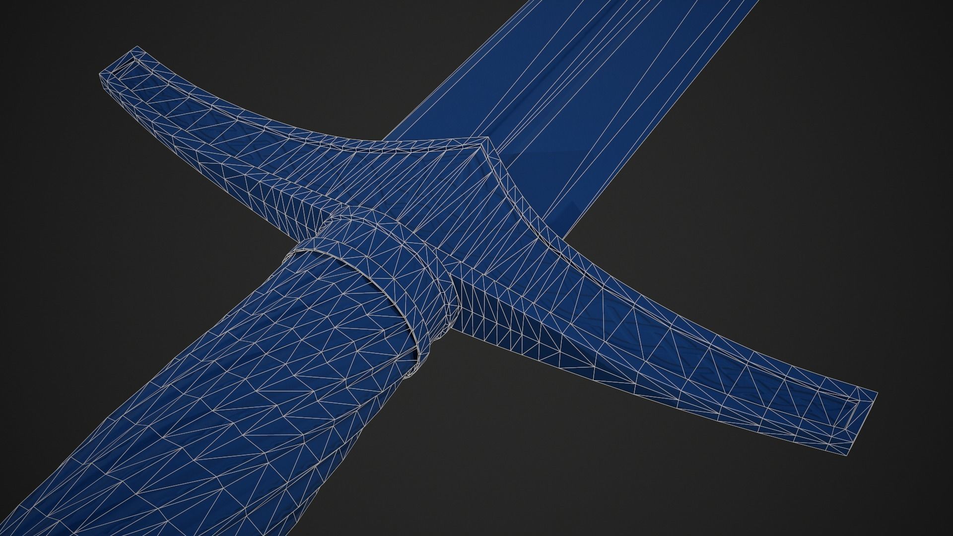 Dagger sword Low-poly 3D model_19