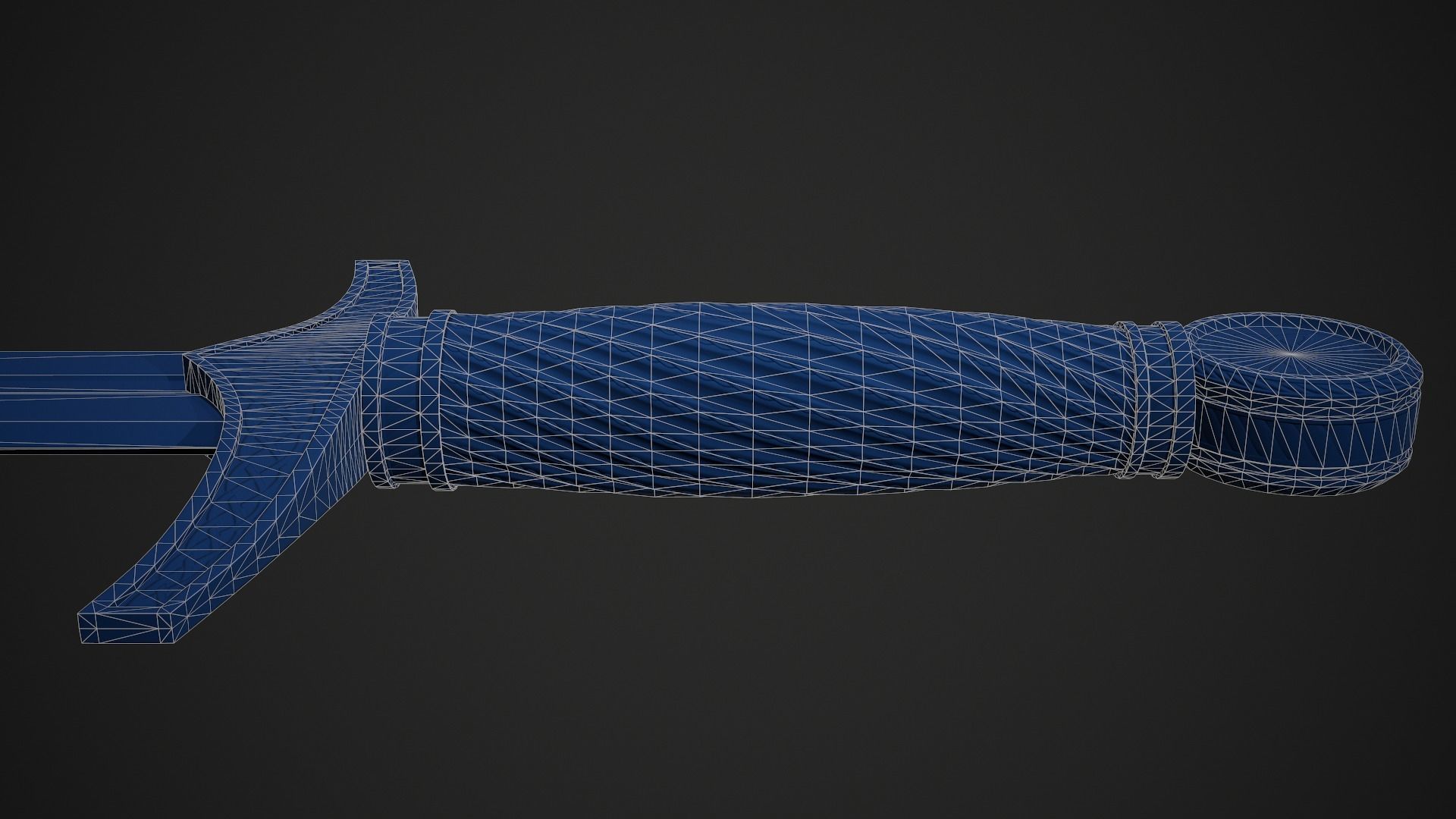 Dagger sword Low-poly 3D model_21