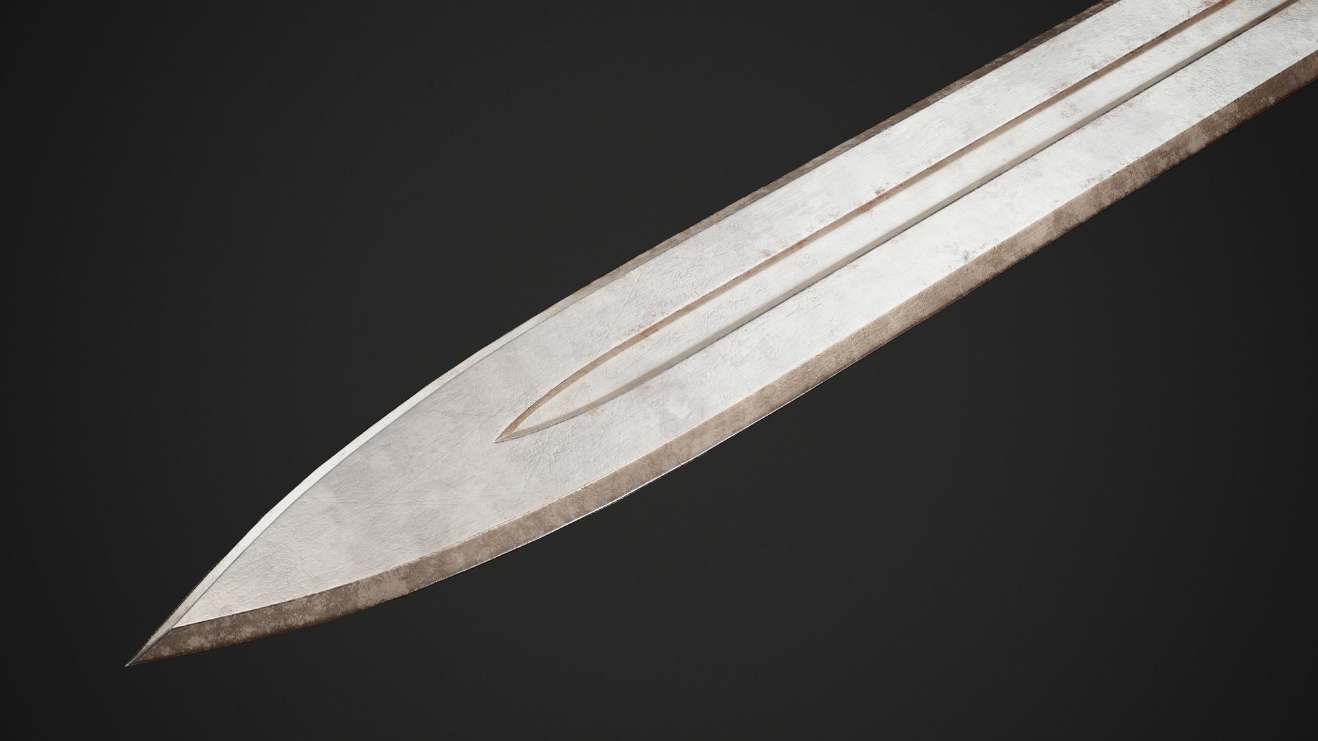Dagger sword Low-poly 3D model_9