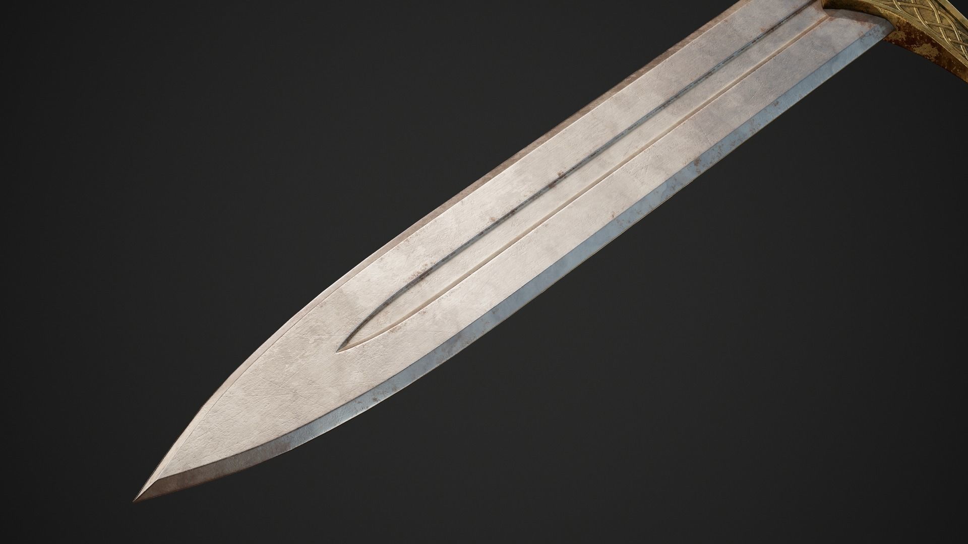 Dagger sword Low-poly 3D model_4
