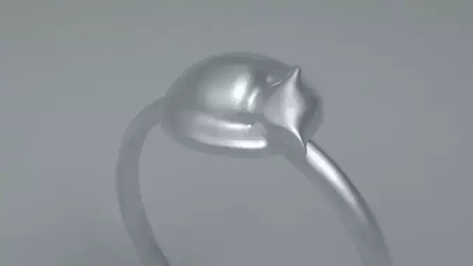 Sleepy Cat Ring Jewelry Adorable Cute gift