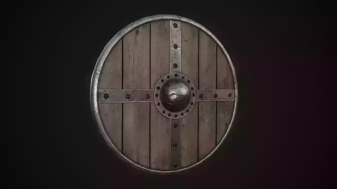 Round Shield 3 Low-poly 3D model