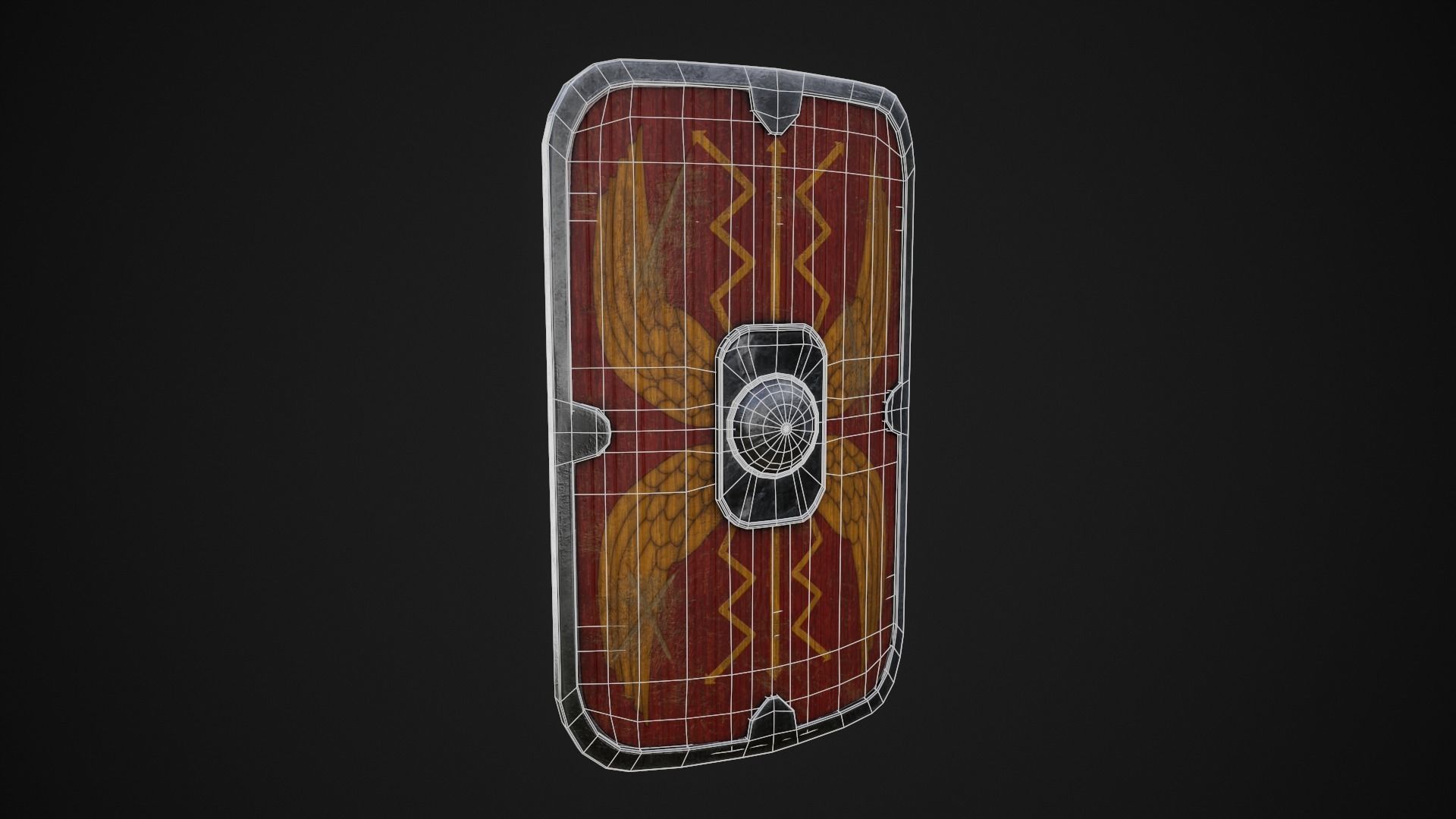 Tower Shield Low-poly 3D model_1