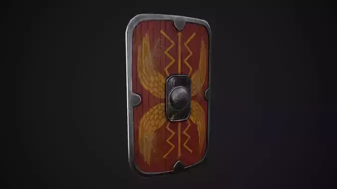 Tower Shield Low-poly 3D model