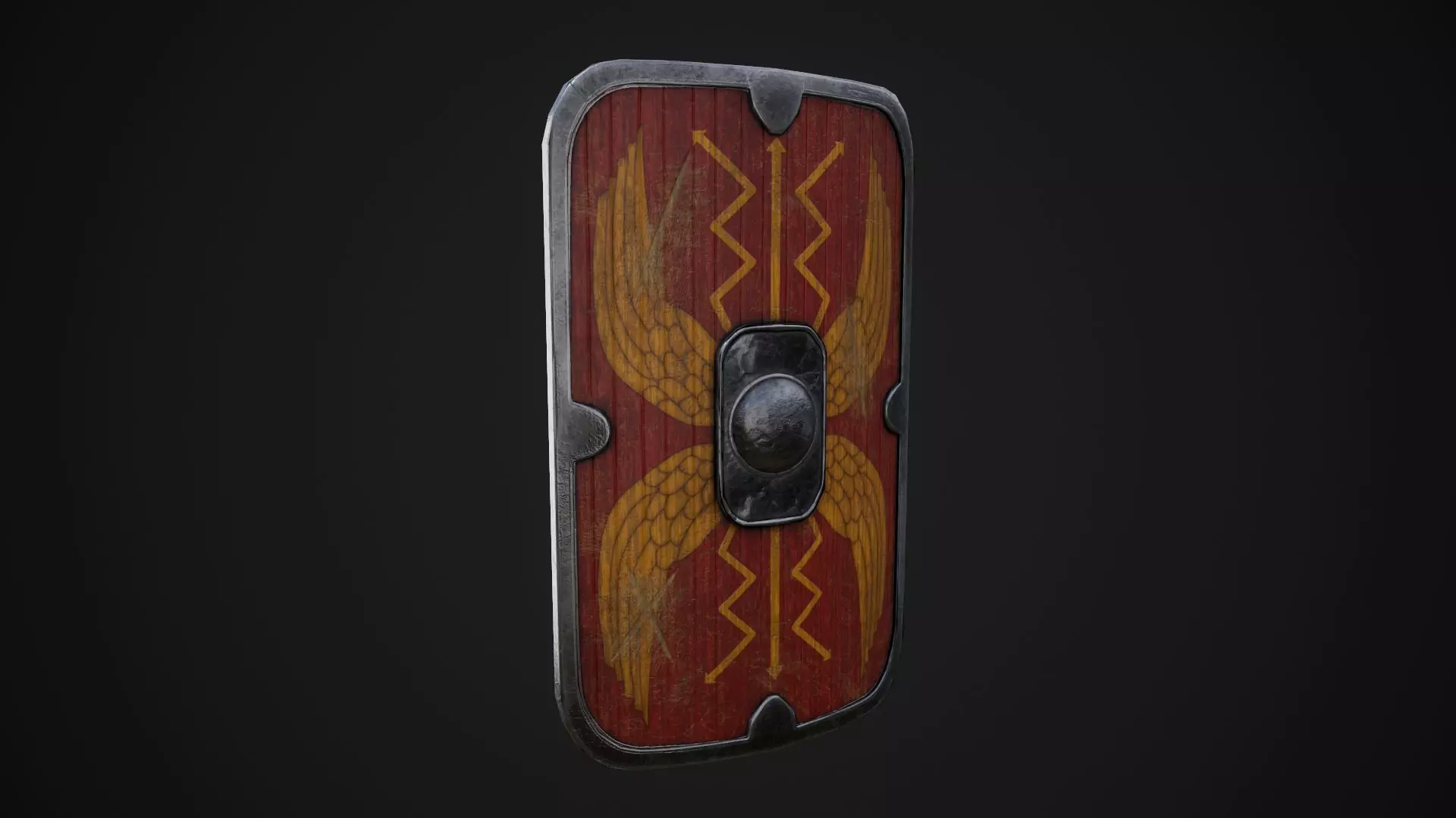 Tower Shield Low-poly 3D model_0