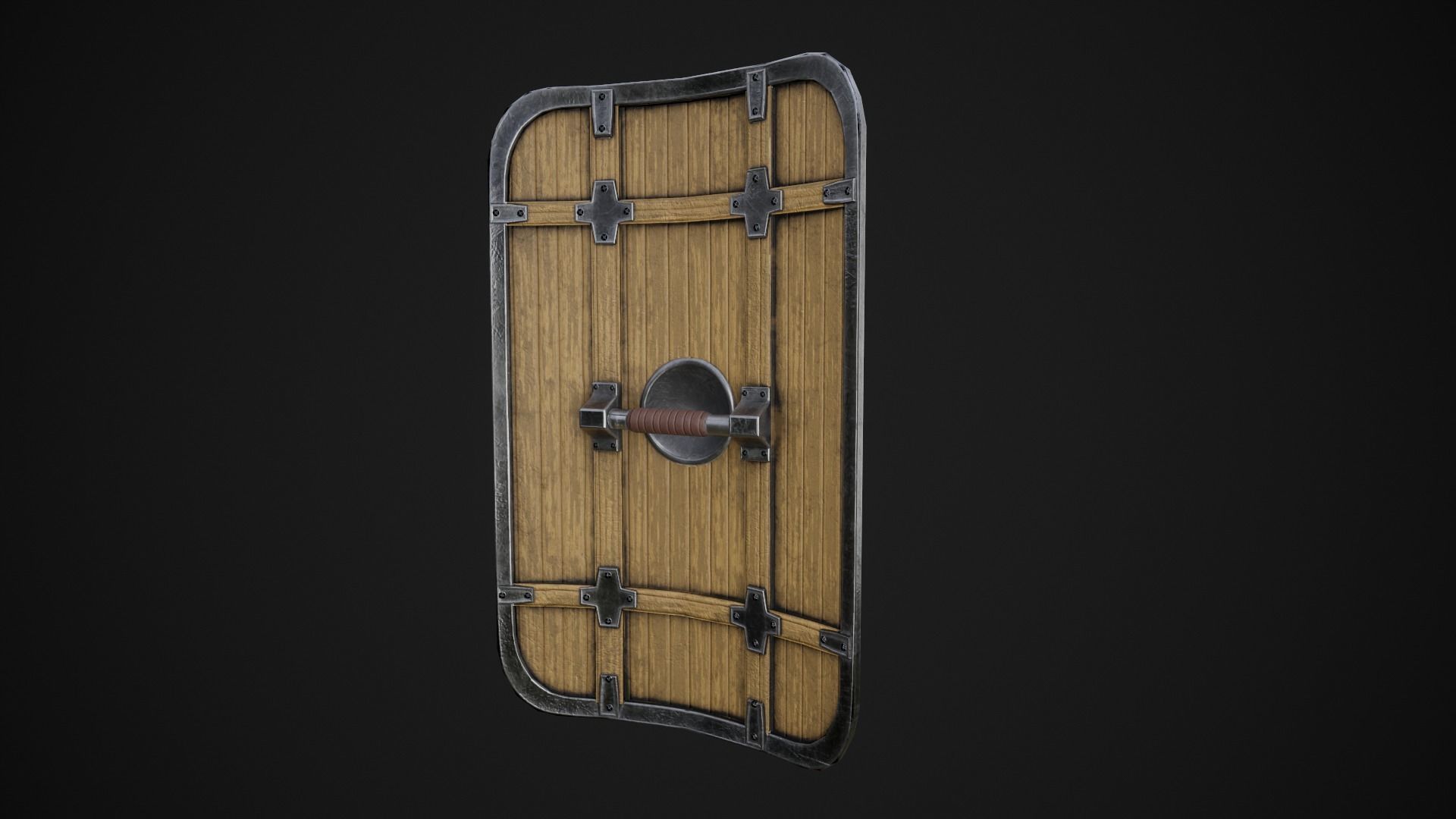 Tower Shield Low-poly 3D model_2