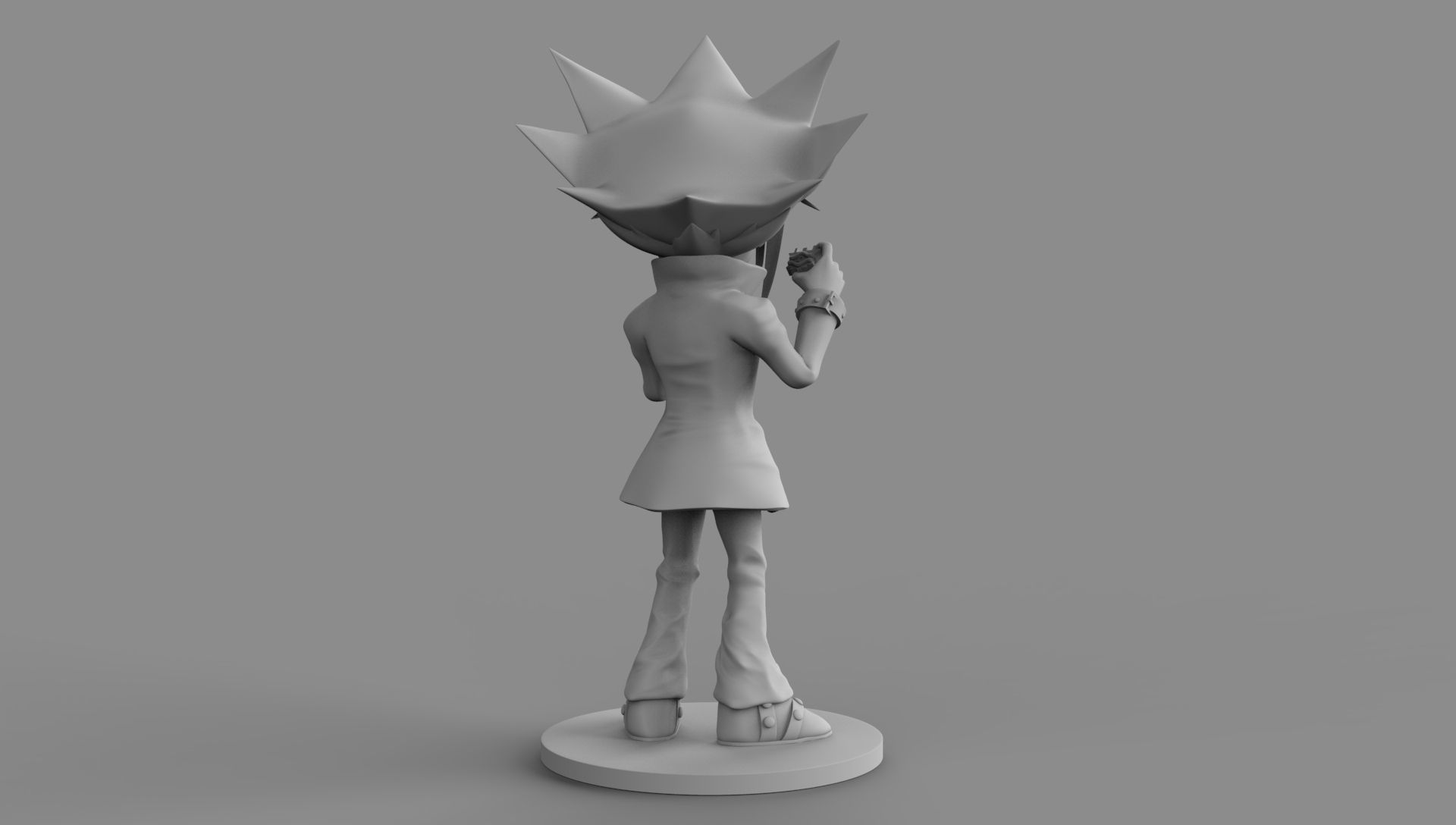 Yu Gi Oh With Millennium Puzzle On Hand 3D Printing Diorama 3D print model_18