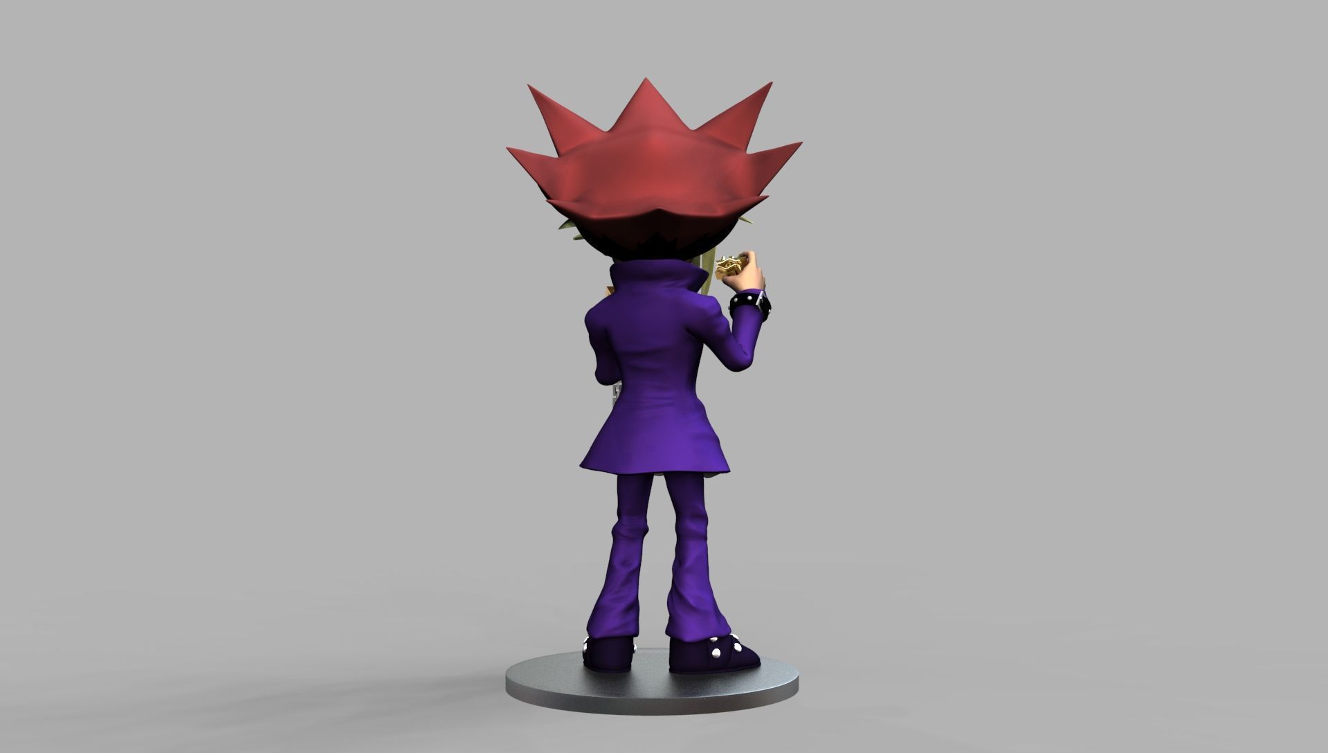 Yu Gi Oh With Millennium Puzzle On Hand 3D Printing Diorama 3D print model_9