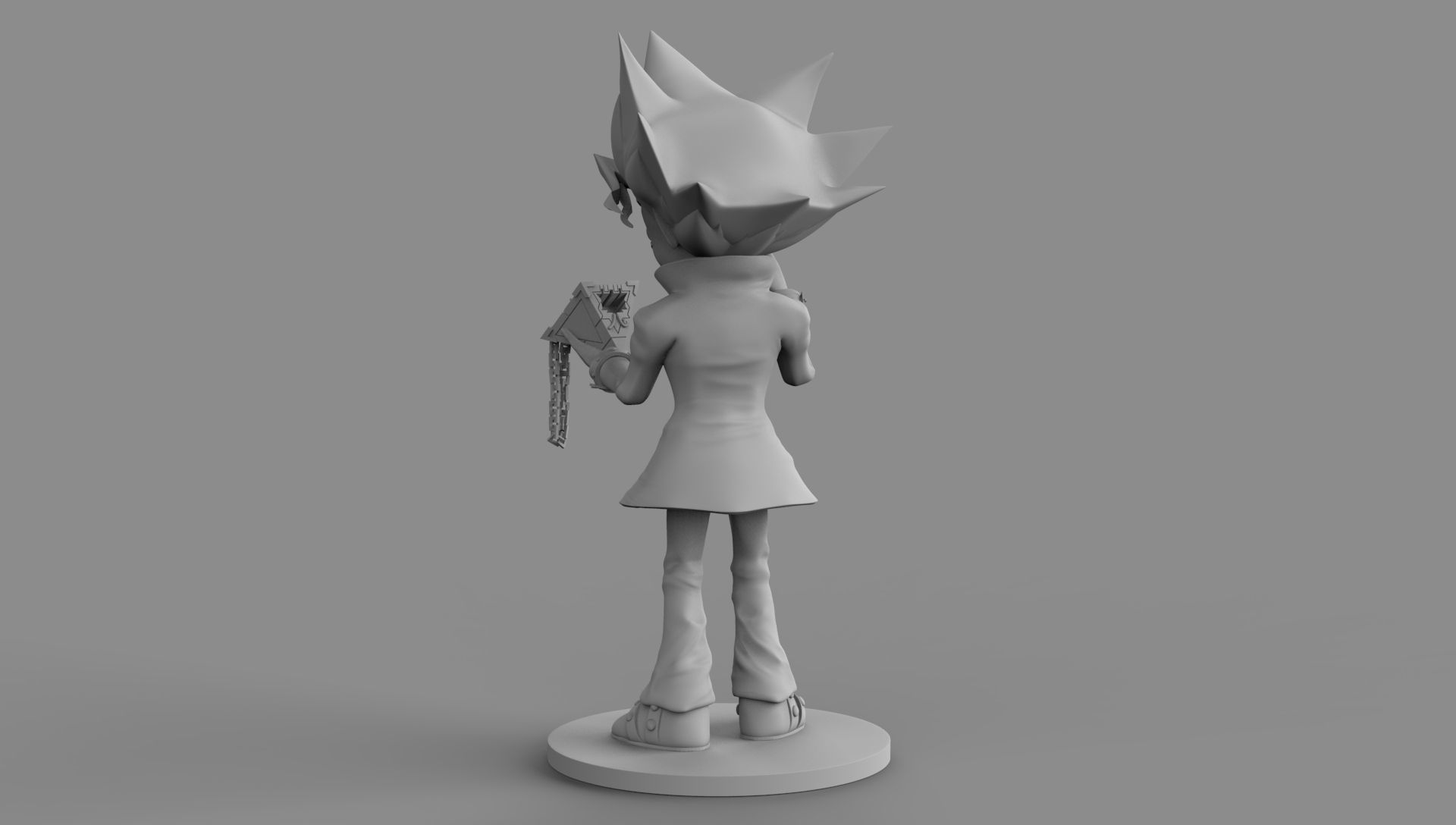 Yu Gi Oh With Millennium Puzzle On Hand 3D Printing Diorama 3D print model_19