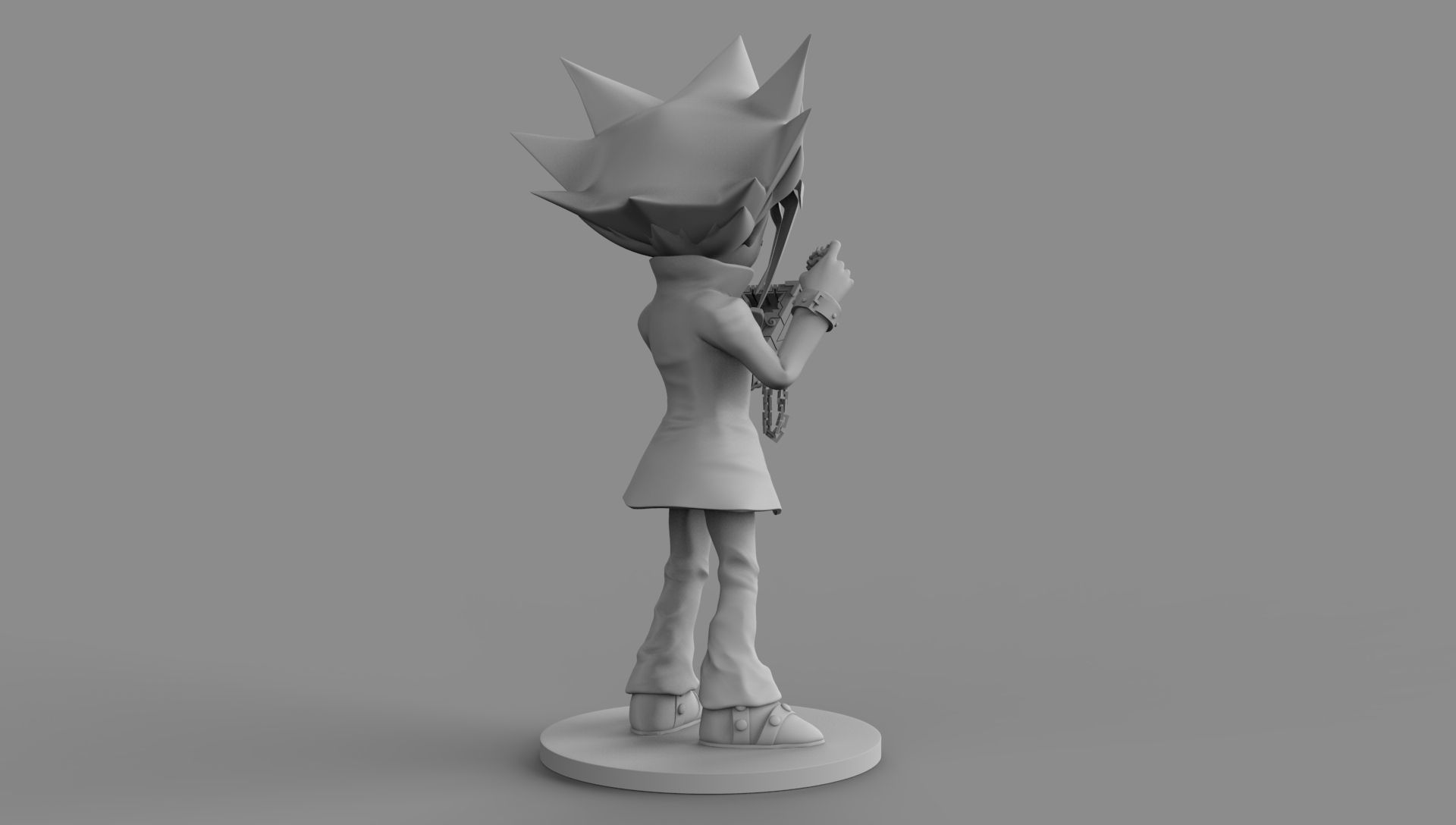 Yu Gi Oh With Millennium Puzzle On Hand 3D Printing Diorama 3D print model_20