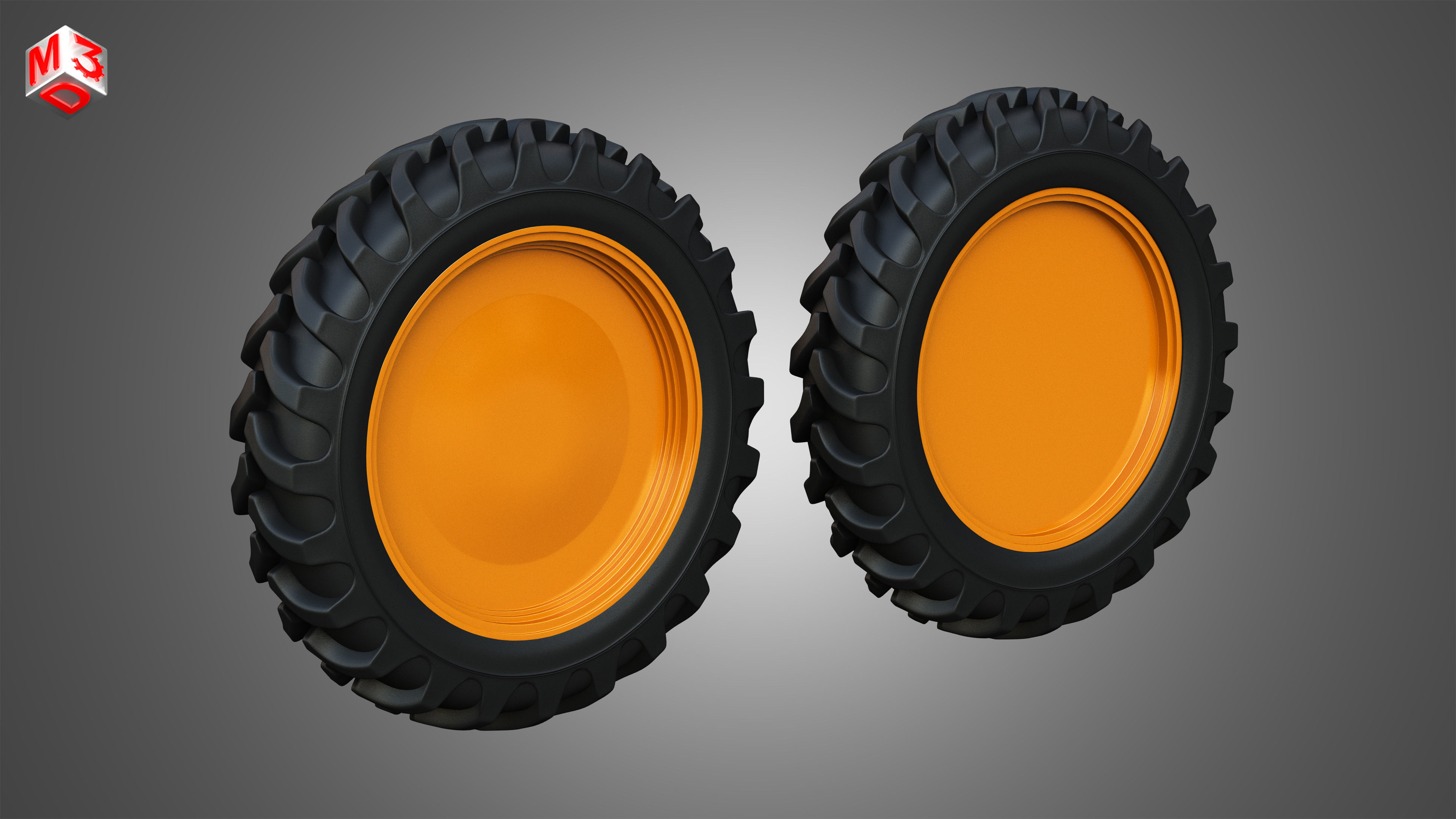 Tractor Tires and Rims - T08 3D model_2
