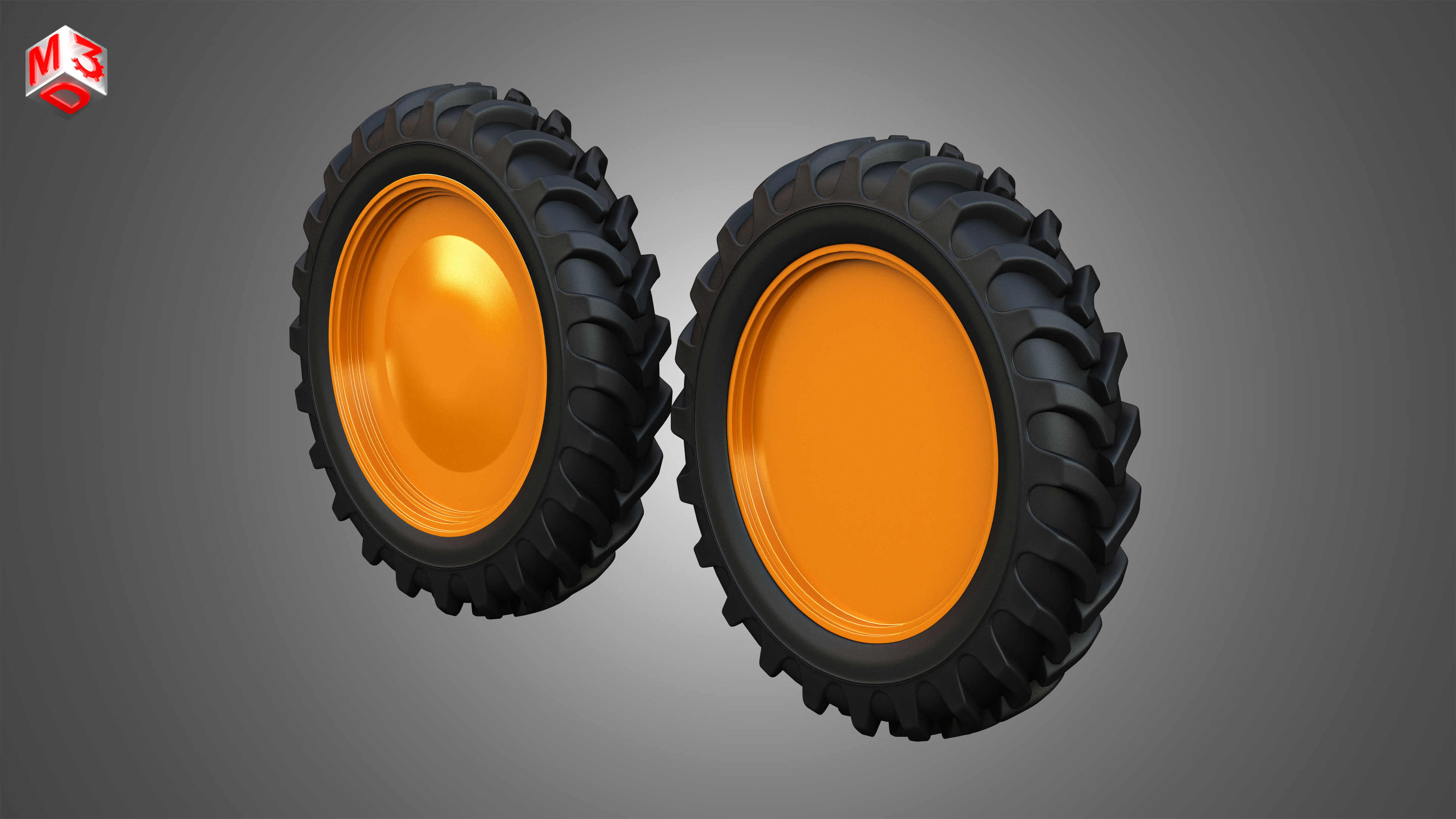 Tractor Tires and Rims - T08 3D model_3