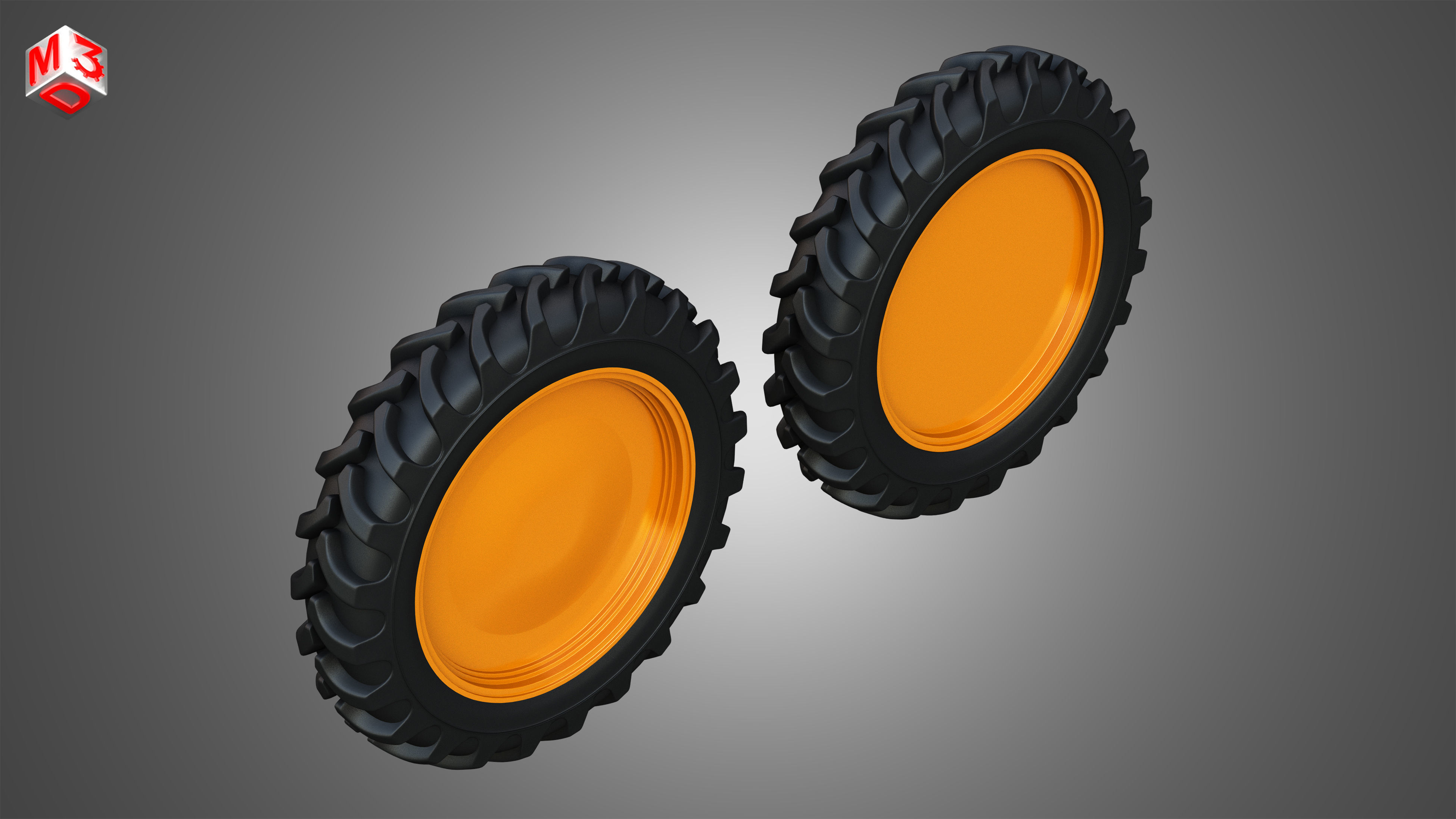 Tractor Tires and Rims - T08 3D model_6
