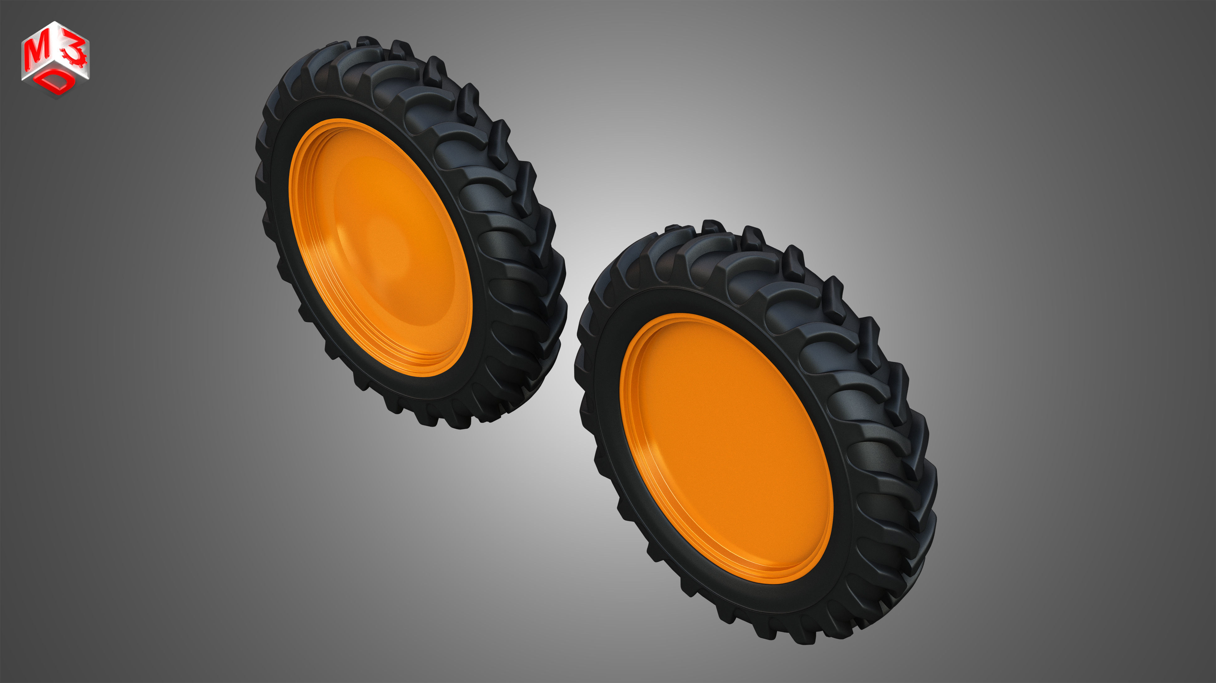 Tractor Tires and Rims - T08 3D model_7