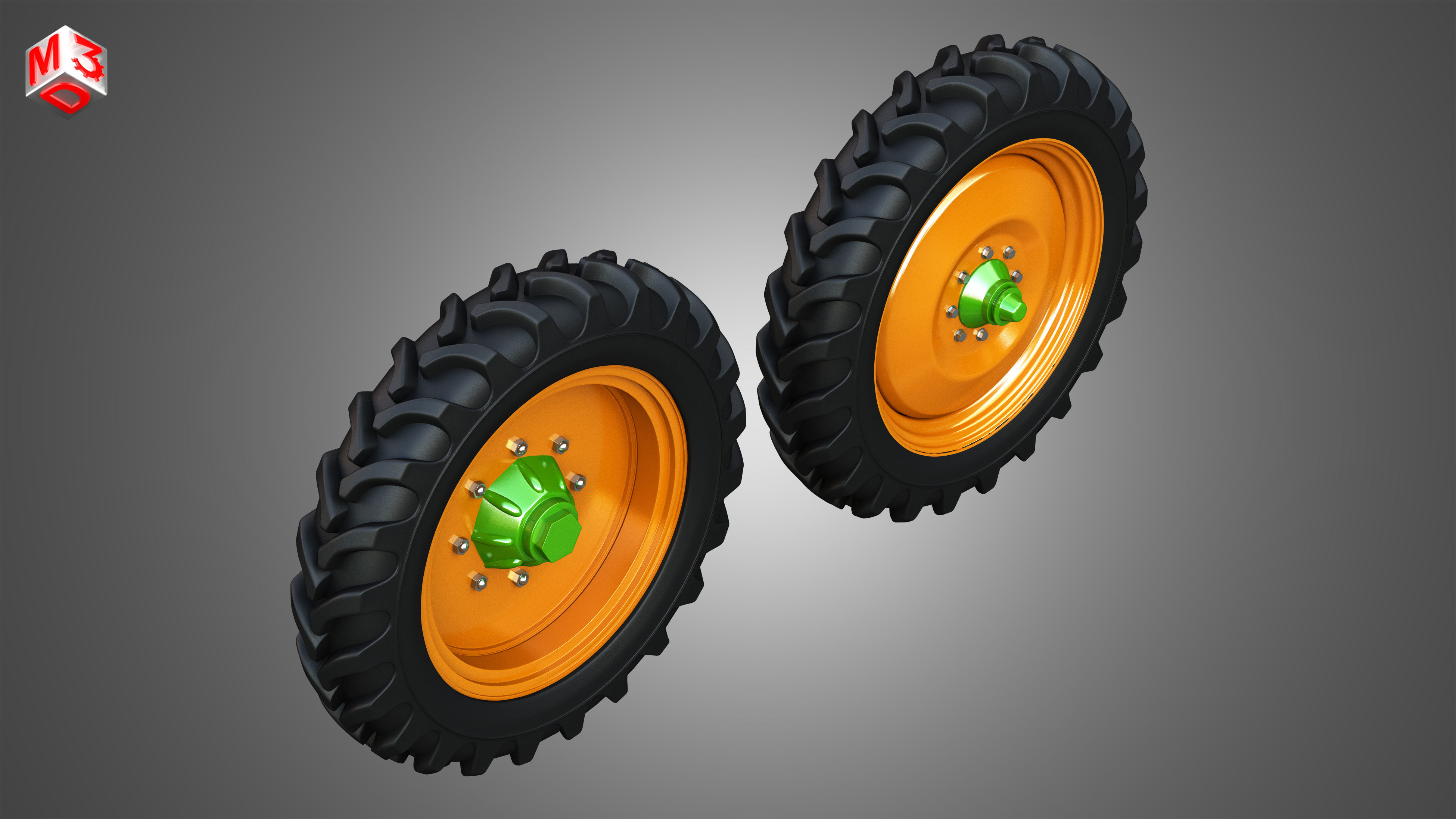 Tractor Tires and Rims - T08 3D model_4