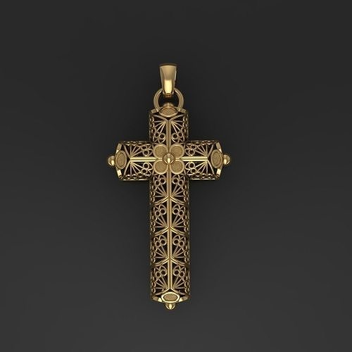 Openwork cross 3D print model
