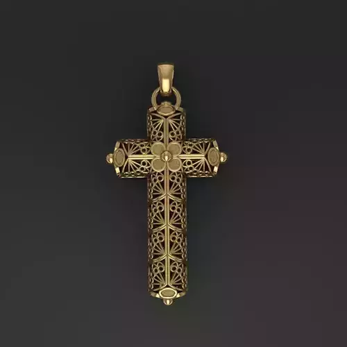 Openwork cross 3D print model