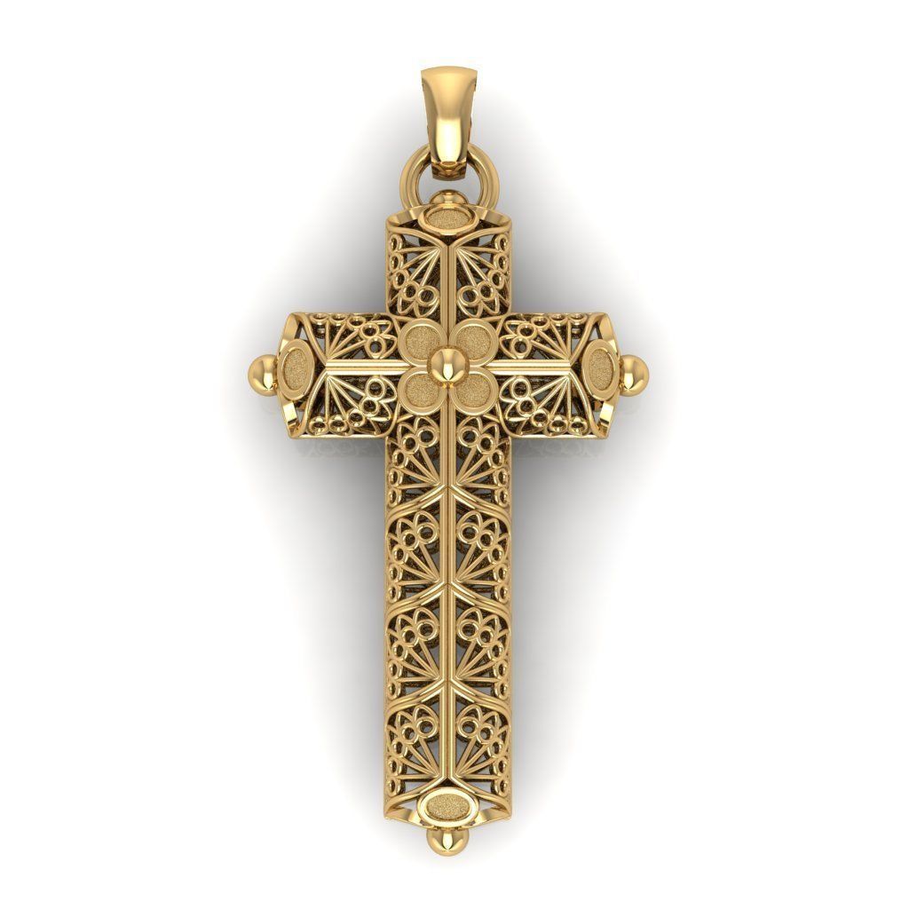 Openwork cross 3D print model_19
