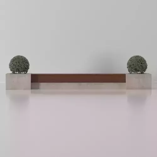 Modern bench Low-poly 3D model