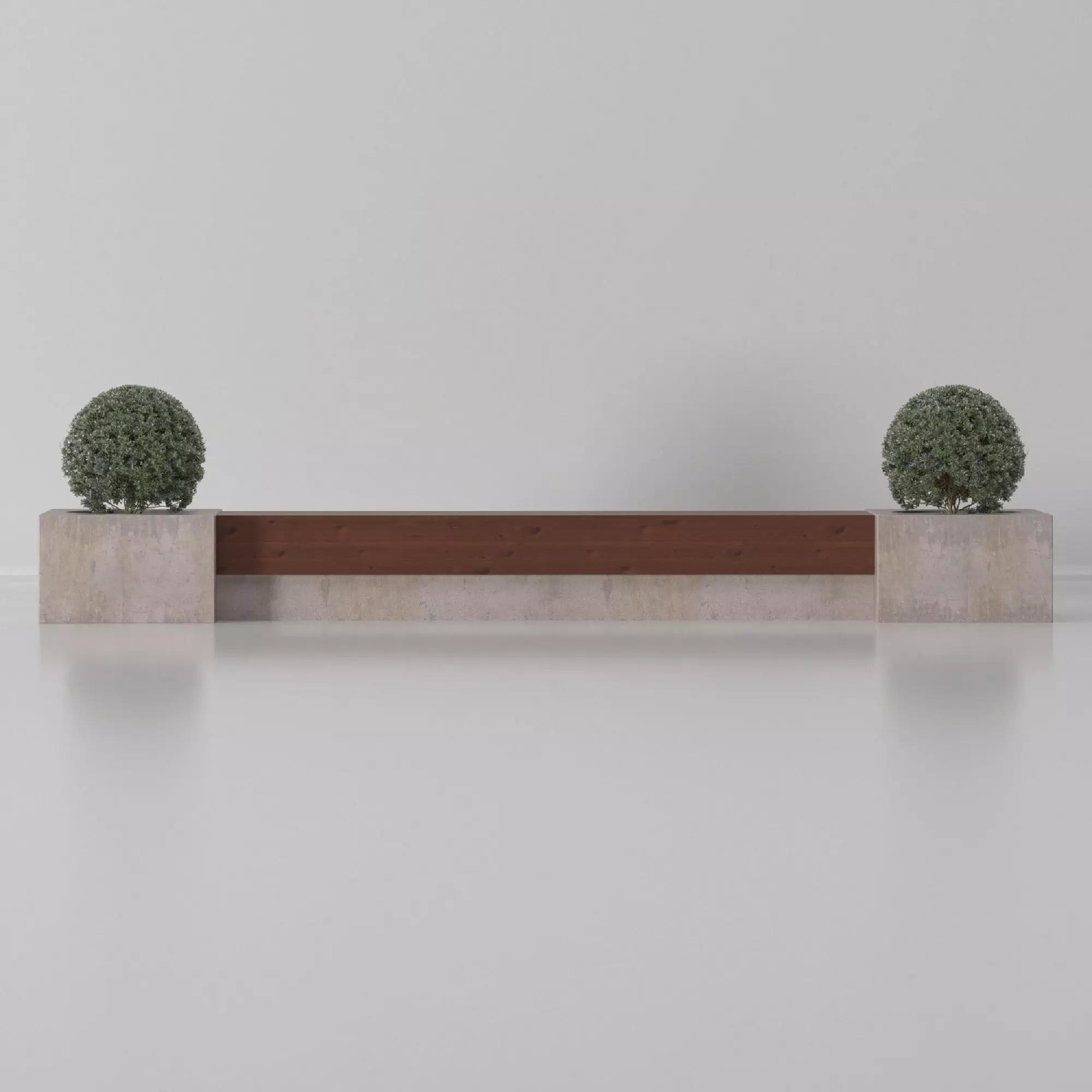 Modern bench Low-poly 3D model