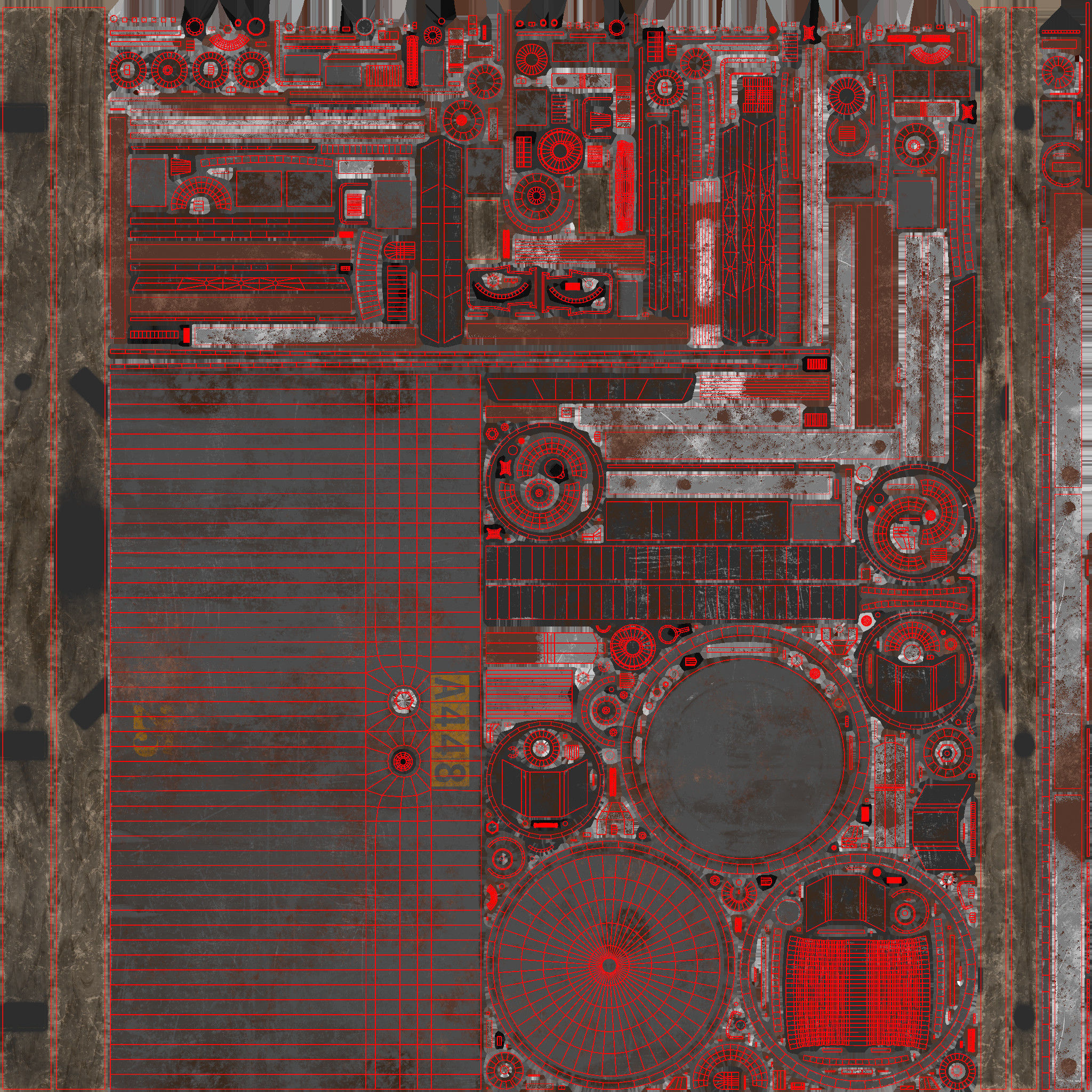 Broken Utility Pole Free low-poly 3D model_21