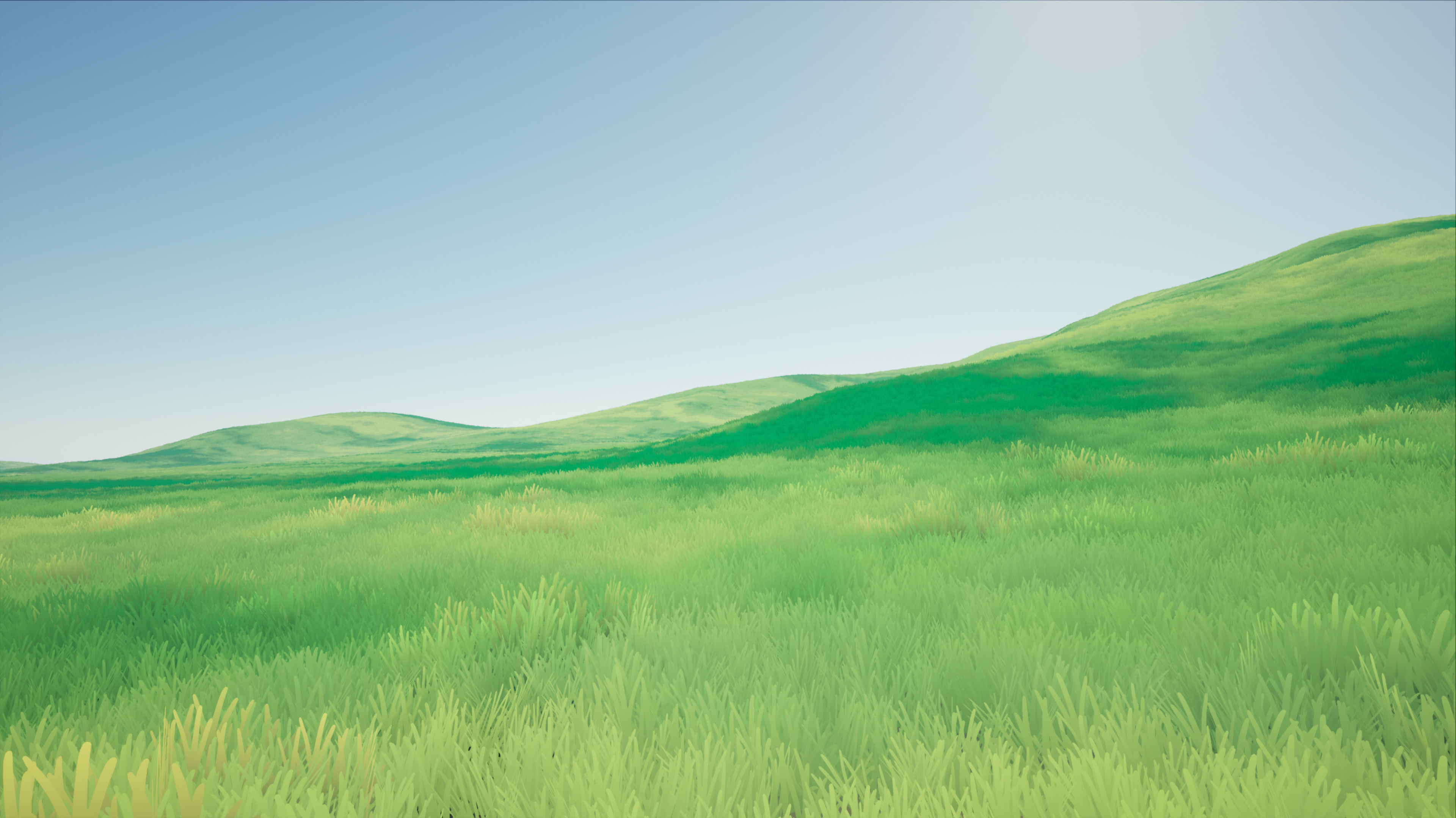 Stylized grass Low-poly 3D model_2