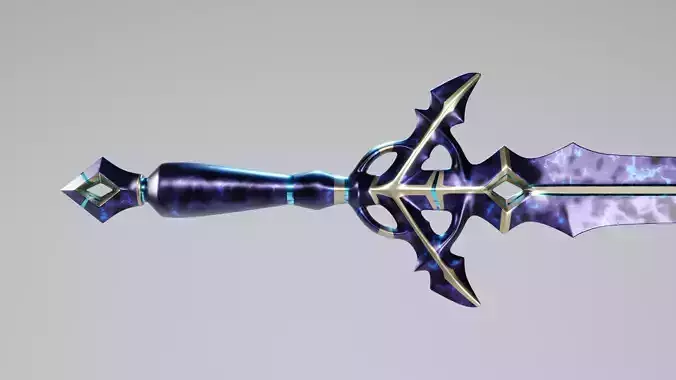 Fantasy Blue Lightning Sword