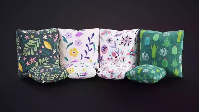 Pillow set cactus pillows