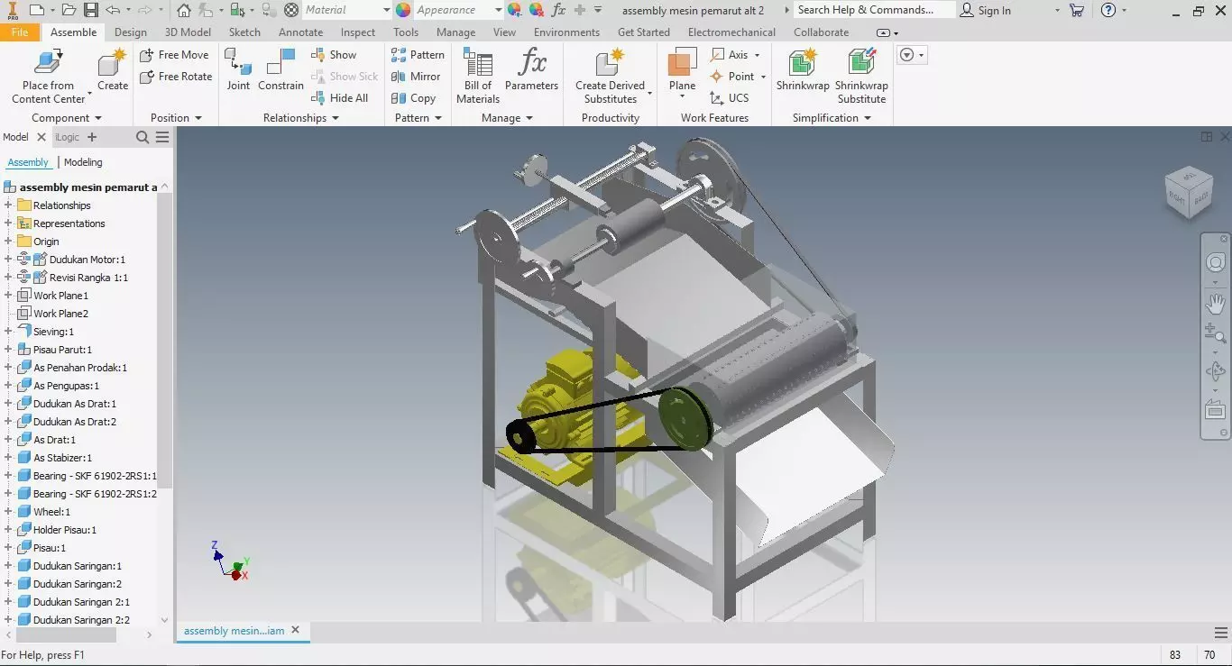 Cassava Peeler and Grater Machine 3d model 3D model_0