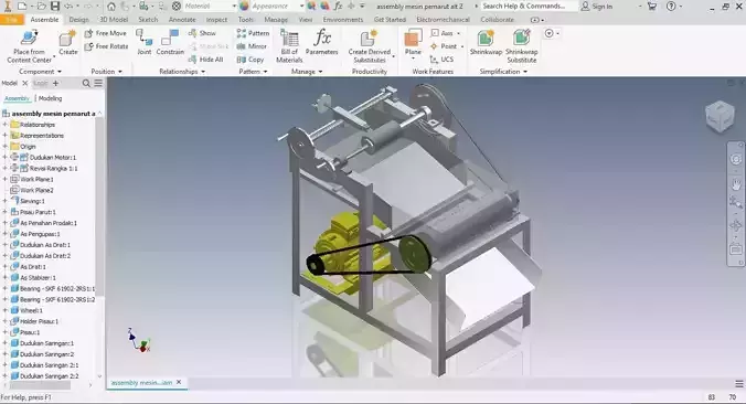 Cassava Peeler and Grater Machine 3d model