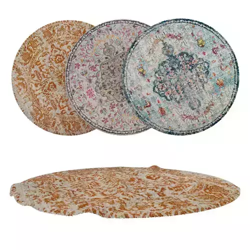 Round Rug Set 193