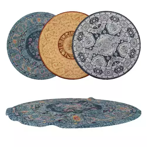 Round Rug Set 194