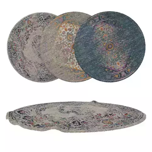 Round Rug Set 195