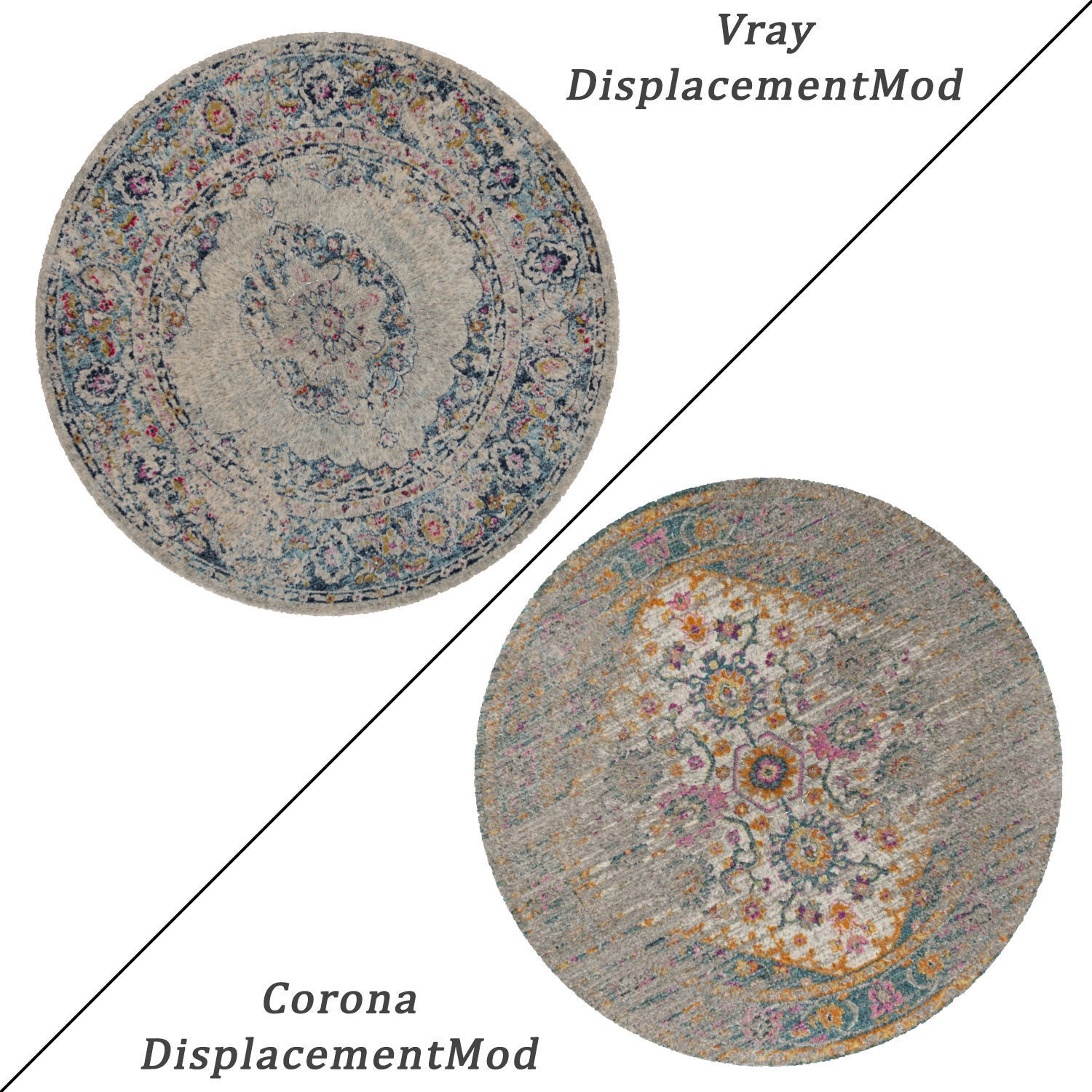 Round Rug Set 195 3D model_1