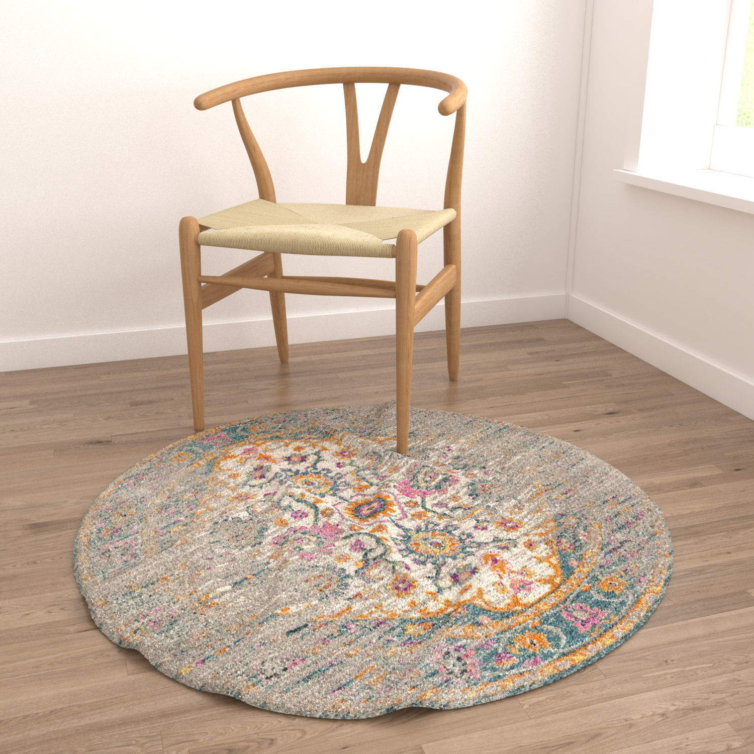 Round Rug Set 195 3D model_3