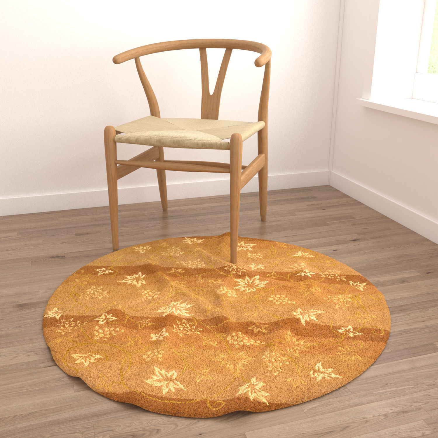 Round Rug Set 196 3D model_3