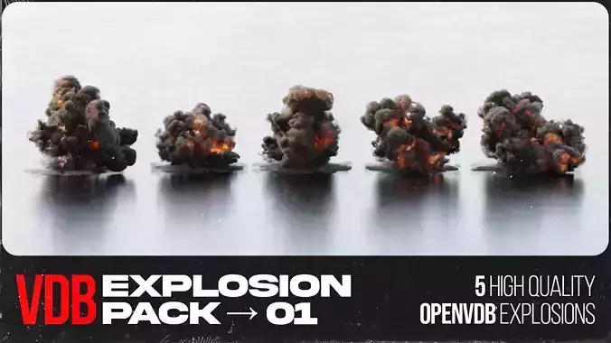 VDB EXPLOSION PACK 1 3D model