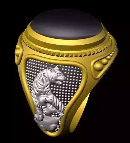 tiger unique both side ring