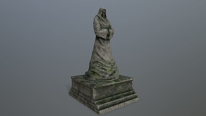 statue 2 stone Low-poly 3D model