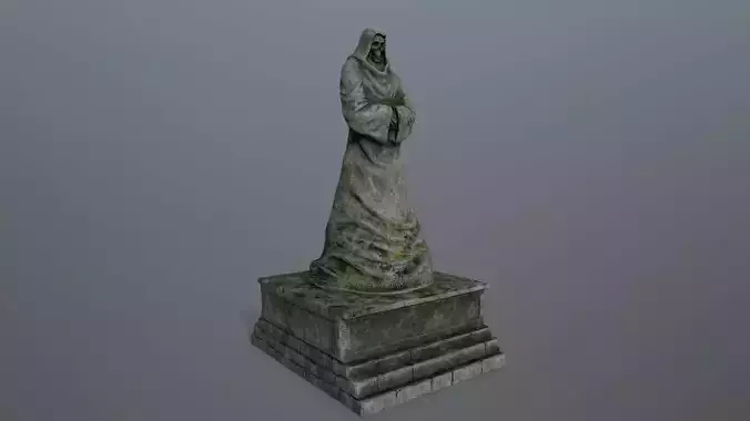 statue 2 stone Low-poly 3D model