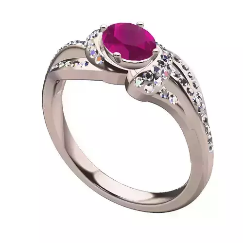 Engagement Wedding Ring Oval 7x5mm