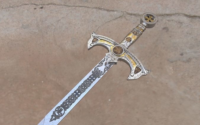 Sword Templar Low-poly 3D model