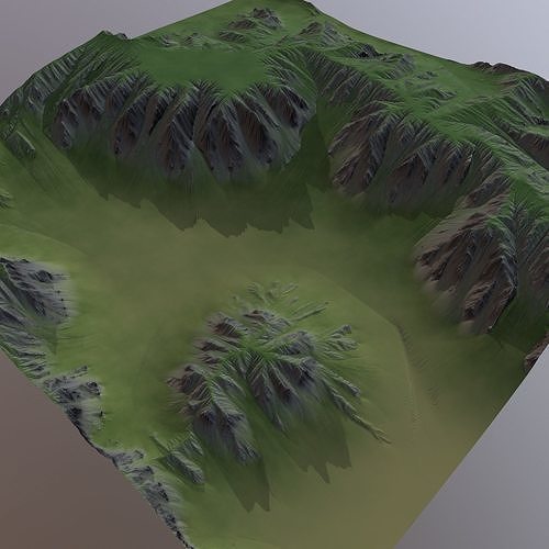 Landscape 68 Low-poly 3D model