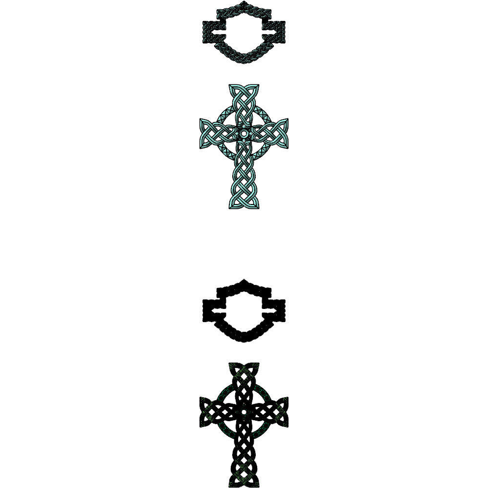 HD Bar and Shield and Celtic Cross 3D print model_3