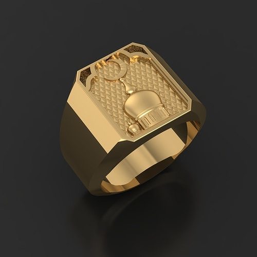 Mosque muslim ring 3D print model
