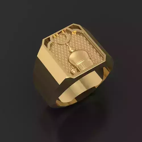 Mosque muslim ring 3D print model