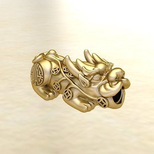 CHARM 3D PRINT gold dragon 3D print model